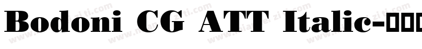 Bodoni CG ATT Italic字体转换